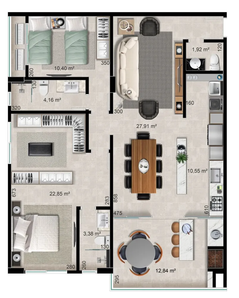 Apartamento, 3 quartos, 173 m² - Foto 8