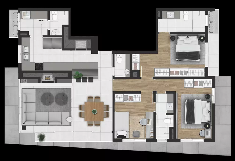 Apartamento, 3 quartos, 121 m² - Foto 9