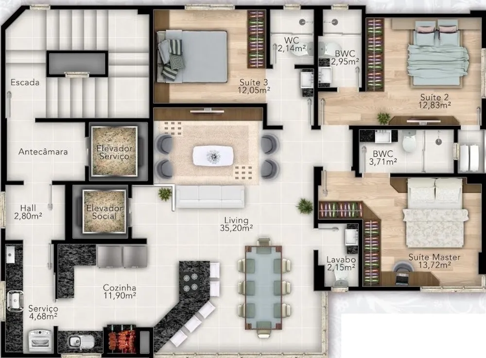 Cobertura, 4 quartos, 502 m² - Foto 12