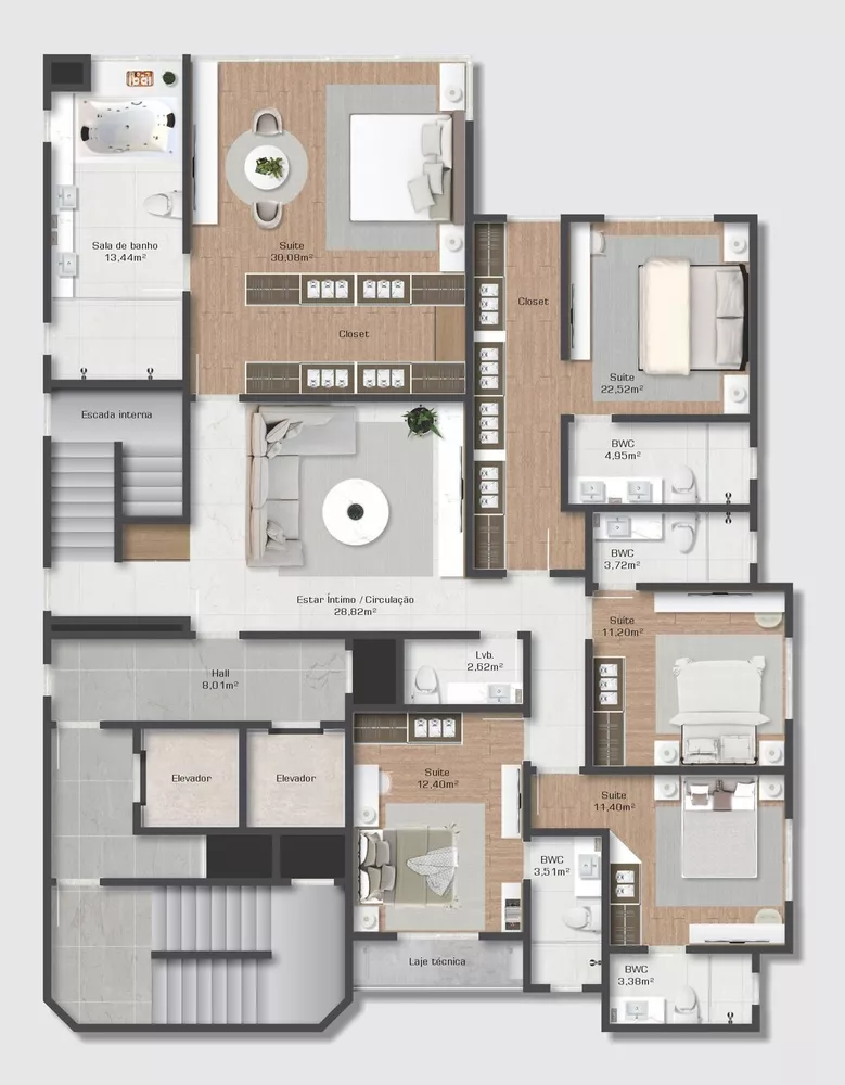 Apartamento à venda com 4 quartos, 172m² - Foto 11