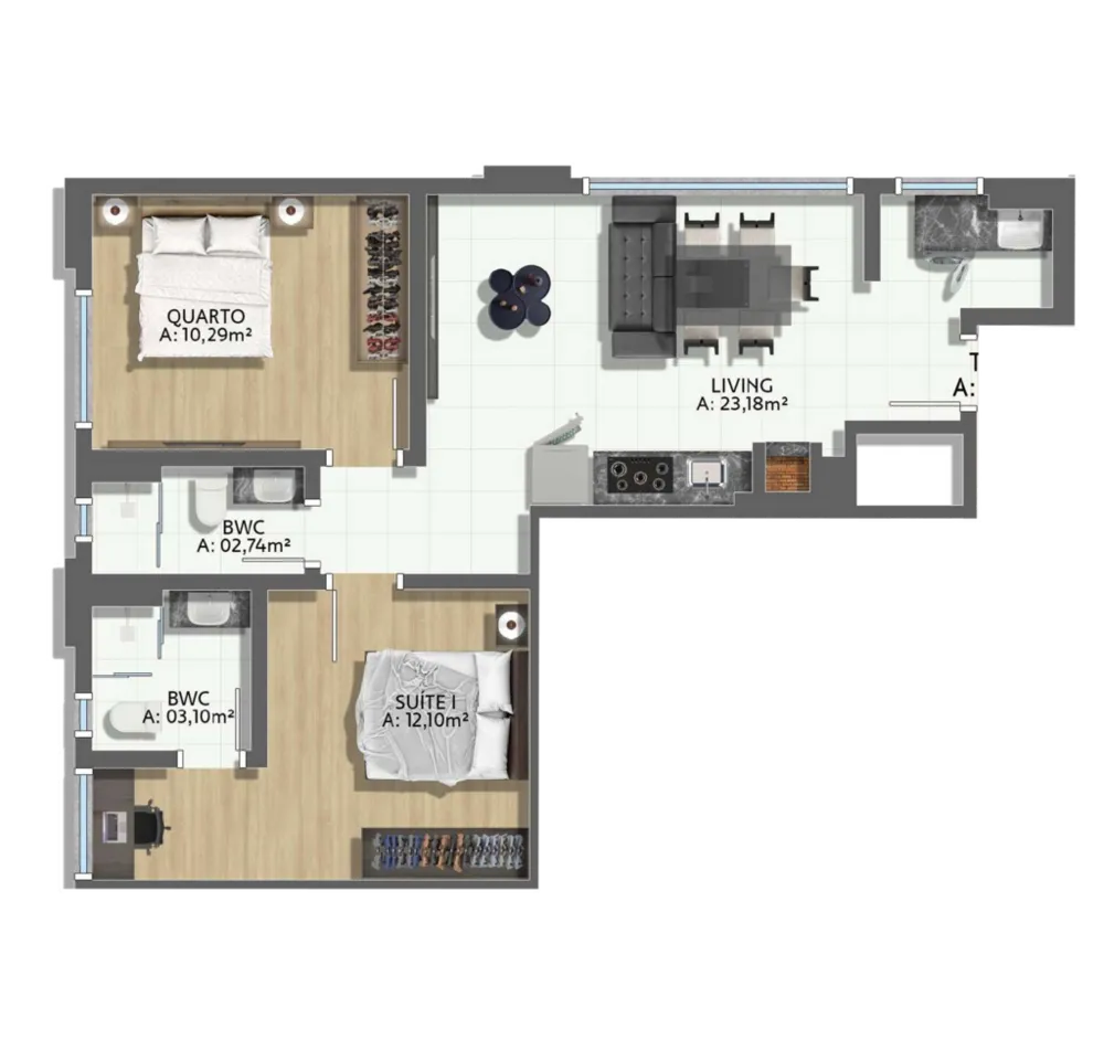 Apartamento, 1 quarto, 40 m² - Foto 12