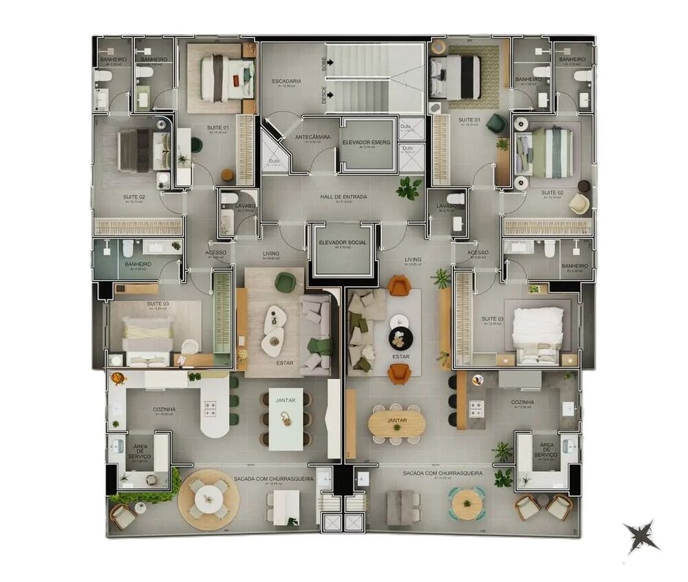 Apartamento, 3 quartos, 120 m² - Foto 2