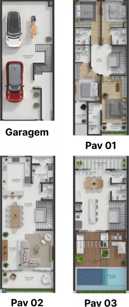 Casa de Condomínio, 3 quartos - Foto 4