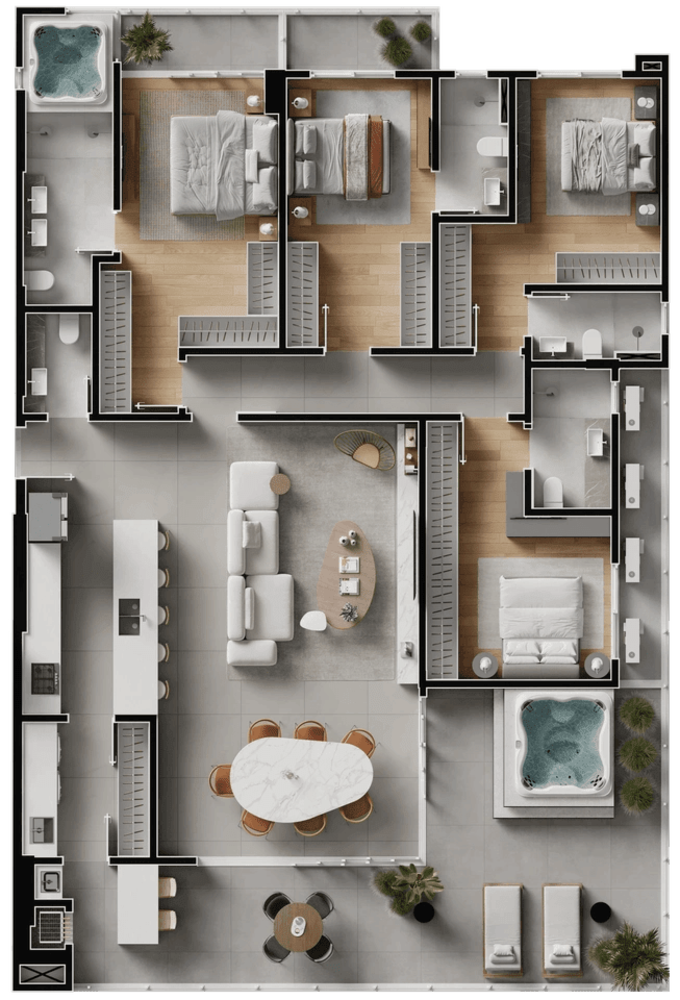 Apartamento, 3 quartos, 123 m² - Foto 2
