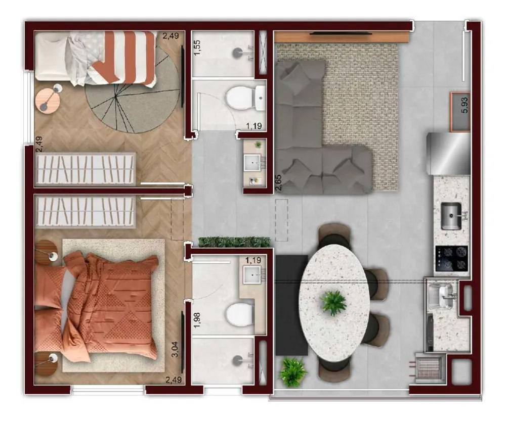 Apartamento, 2 quartos, 48 m² - Foto 10