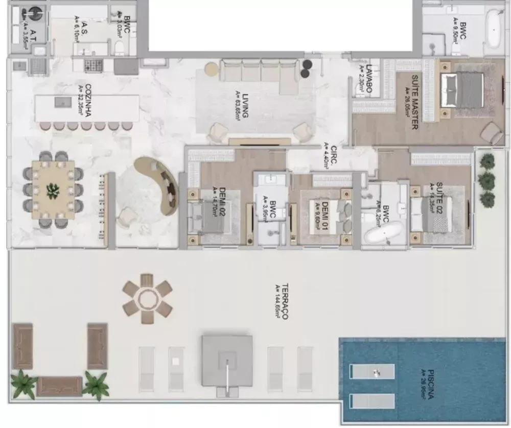 Apartamento, 4 quartos, 152 m² - Foto 9