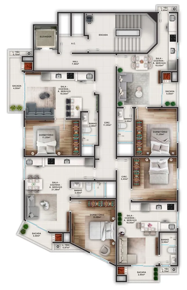 Apartamento, 1 quarto, 49 m² - Foto 8