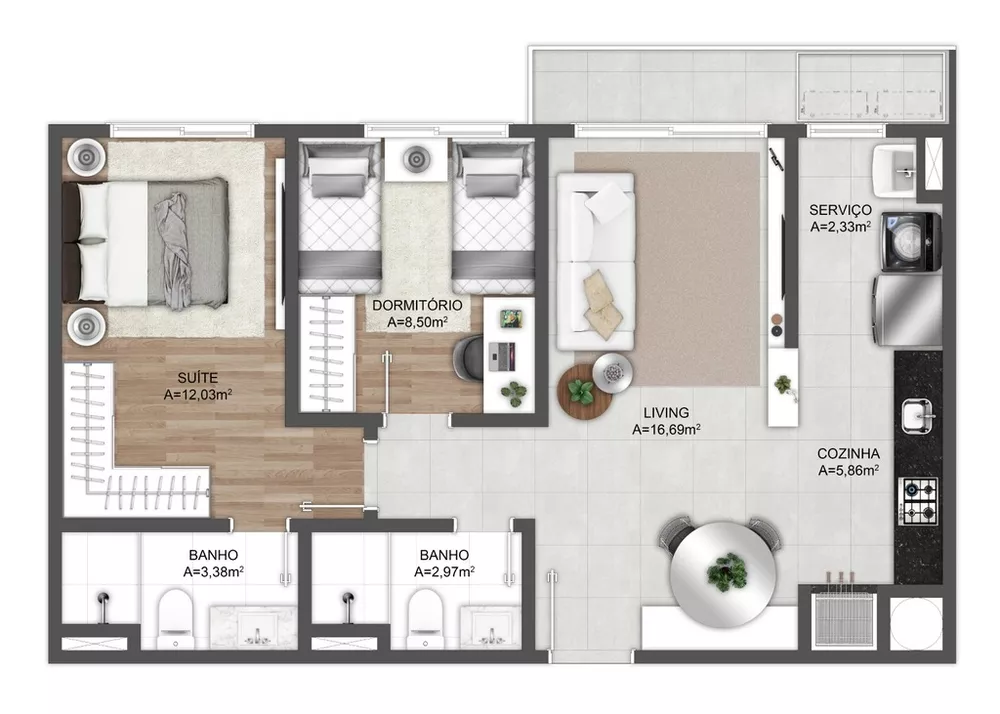 Apartamento, 2 quartos, 67 m² - Foto 4