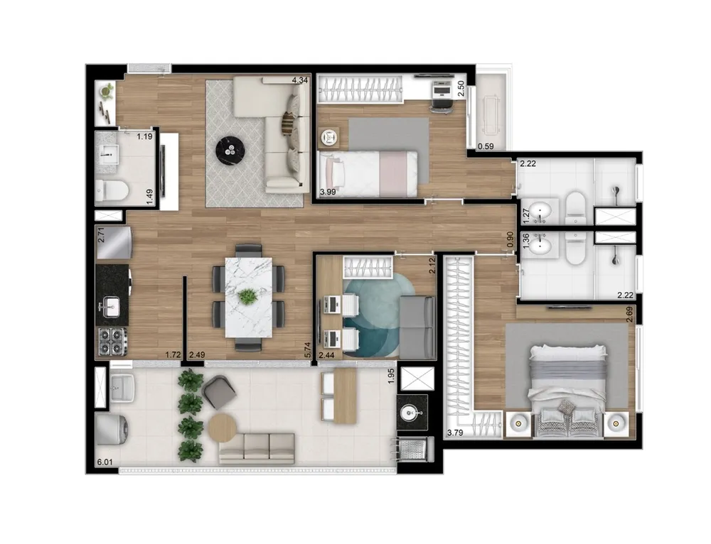 Apartamento, 3 quartos, 84 m² - Foto 12