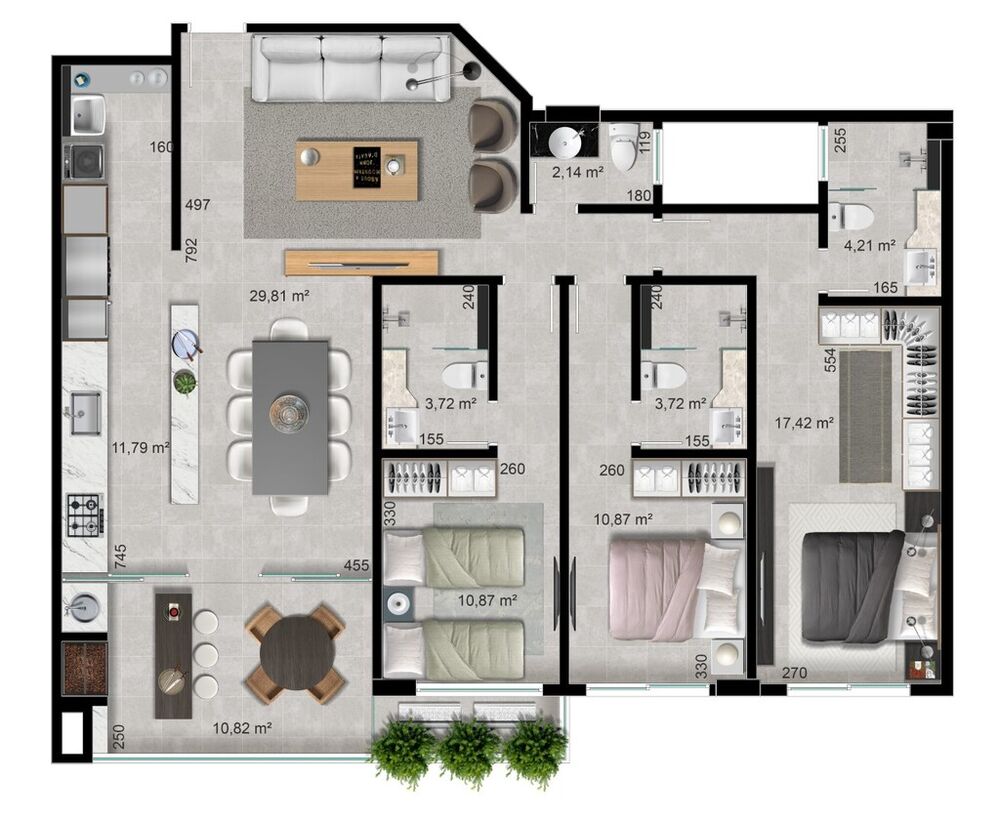 Cobertura, 3 quartos, 195 m² - Foto 4