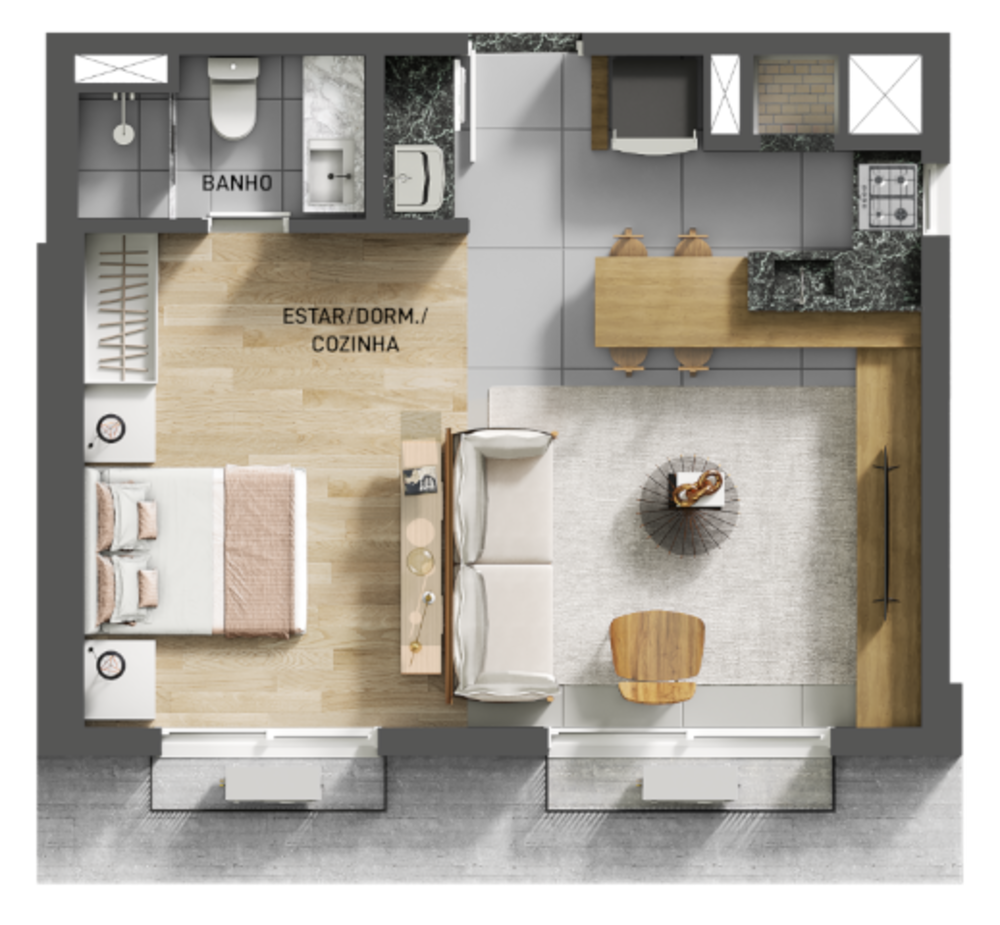 Apartamento, 1 quarto, 94 m² - Foto 1