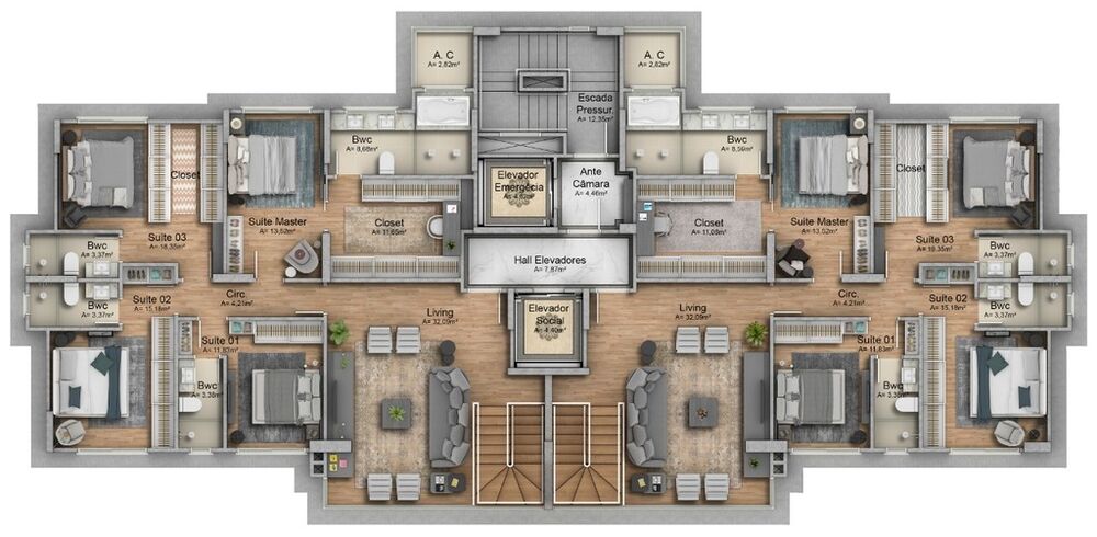 Cobertura, 4 quartos, 296 m² - Foto 2