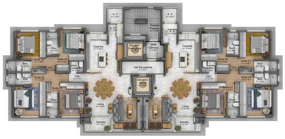 Cobertura, 4 quartos, 296 m² - Foto 3
