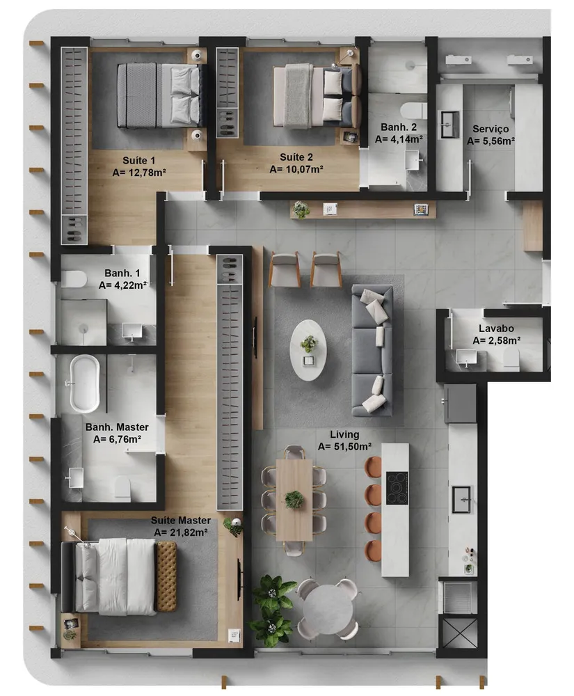 Cobertura, 4 quartos, 280 m² - Foto 7