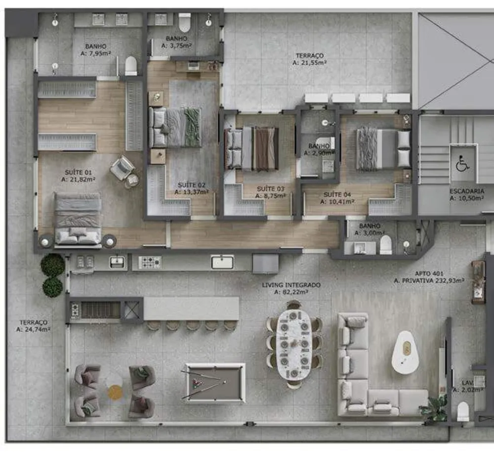 Apartamento, 3 quartos, 152 m² - Foto 12