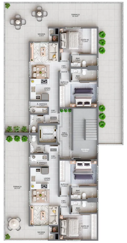 Apartamento, 2 quartos, 102 m² - Foto 11