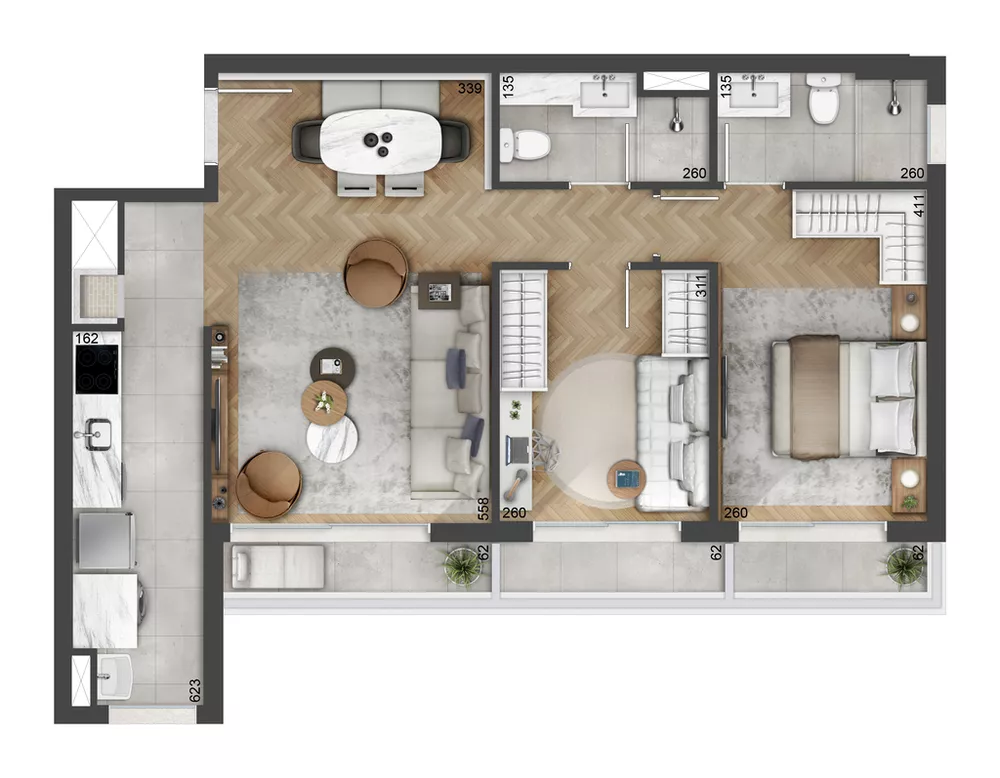Apartamento, 1 quarto, 43 m² - Foto 5