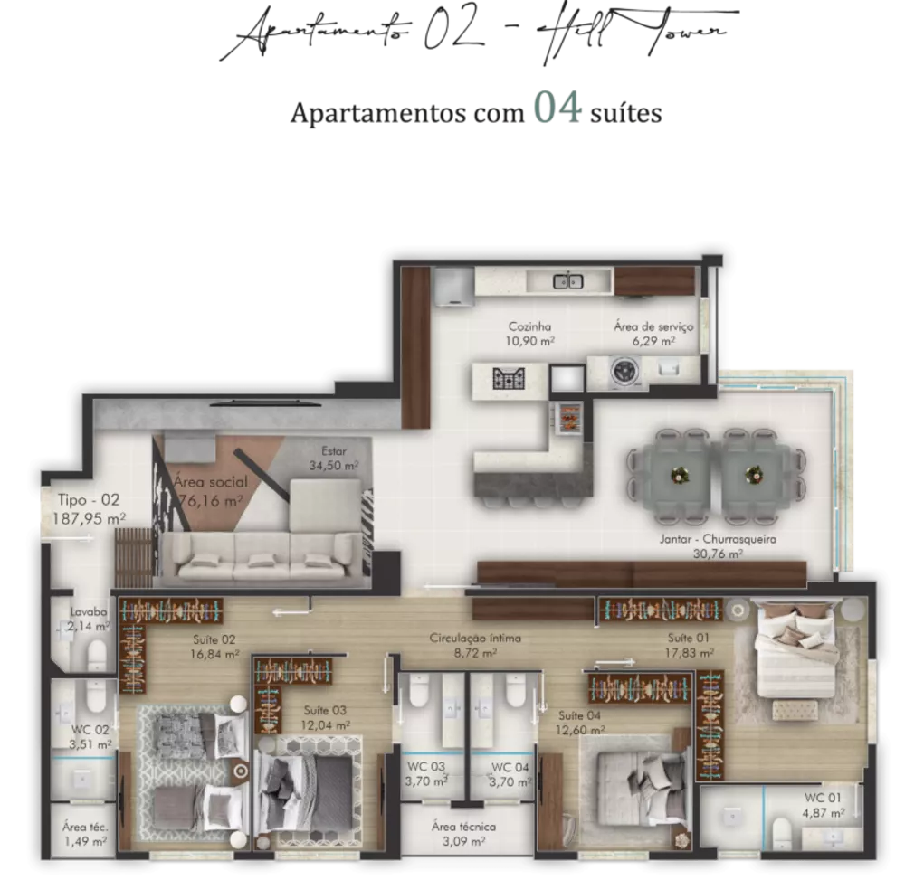 Apartamento, 3 quartos, 212 m² - Foto 45