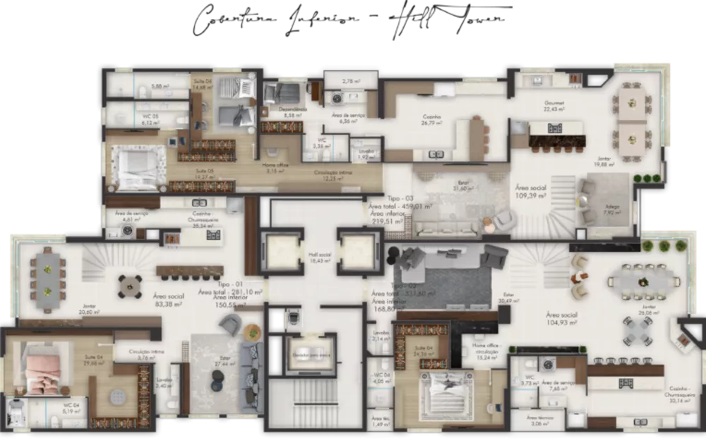 Apartamento, 3 quartos, 212 m² - Foto 24
