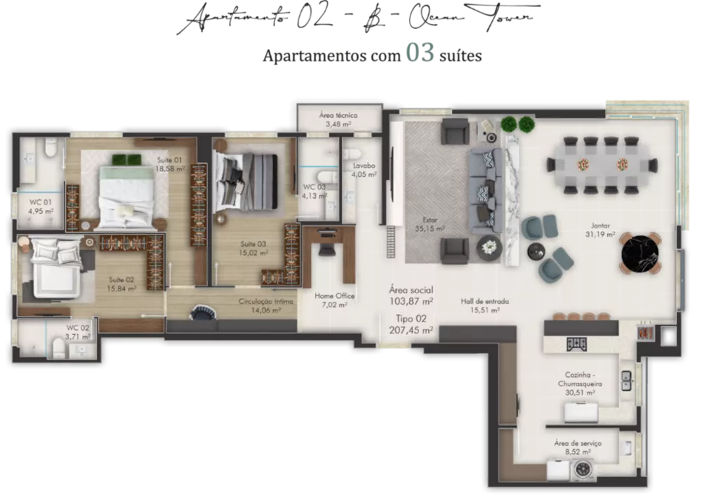 Apartamento, 3 quartos, 212 m² - Foto 17