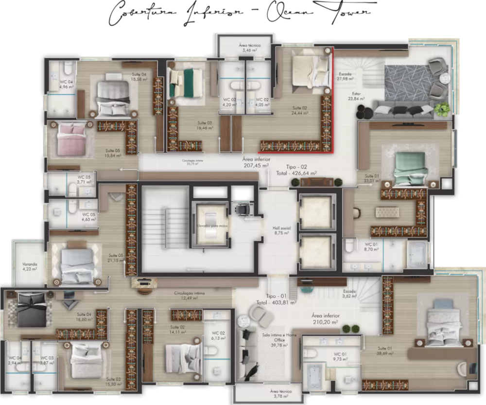 Apartamento, 3 quartos, 212 m² - Foto 26