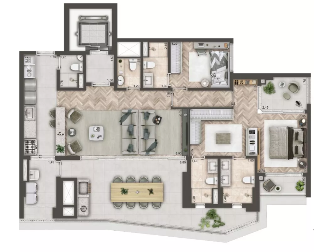 Apartamento, 3 quartos, 114 m² - Foto 1