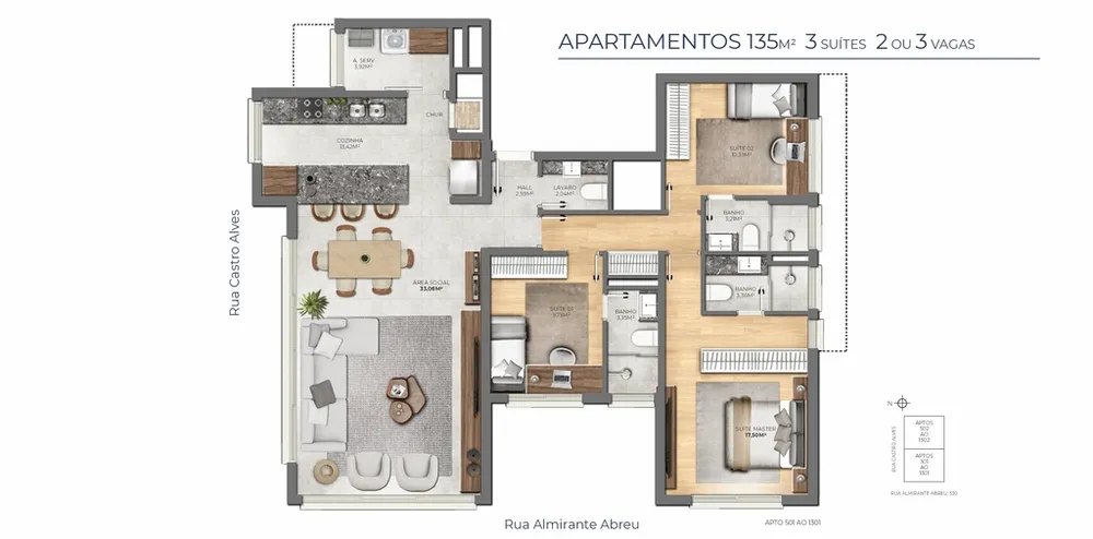 Apartamento, 3 quartos, 135 m² - Foto 4