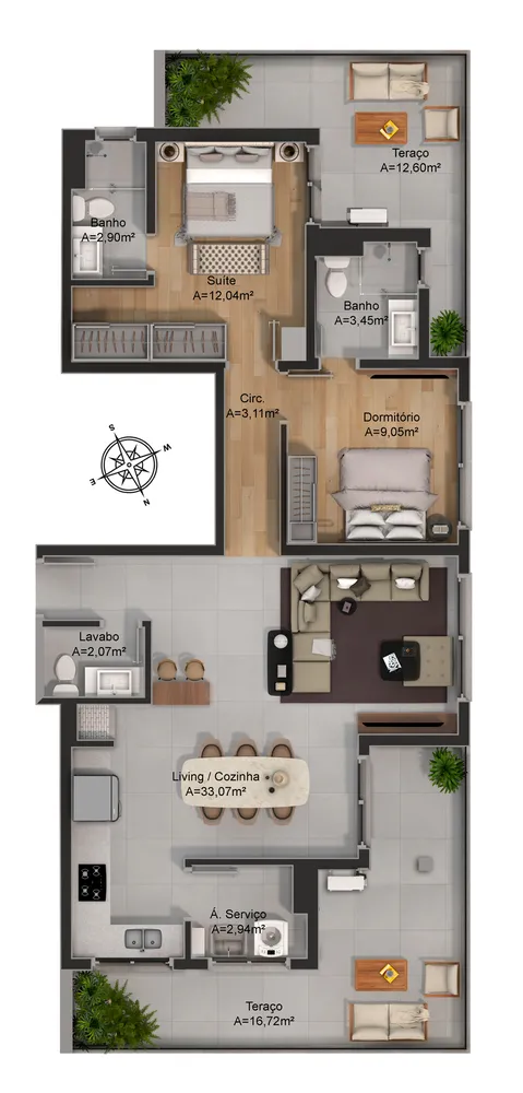 Apartamento, 2 quartos, 88 m² - Foto 16