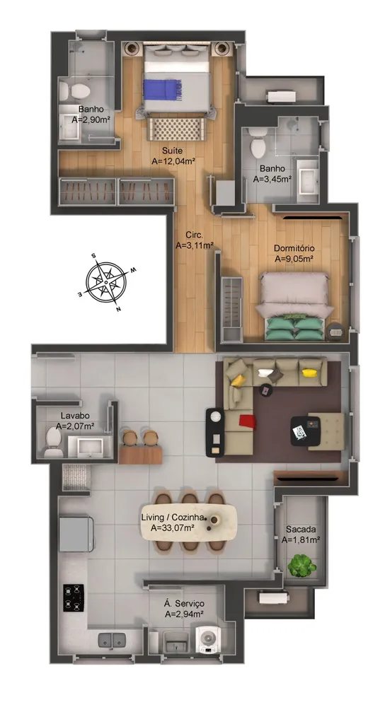 Apartamento, 2 quartos, 88 m² - Foto 13