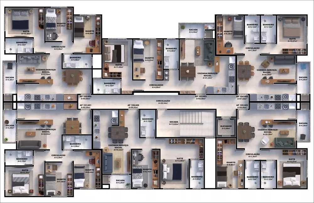 Apartamento, 2 quartos, 64 m² - Foto 6