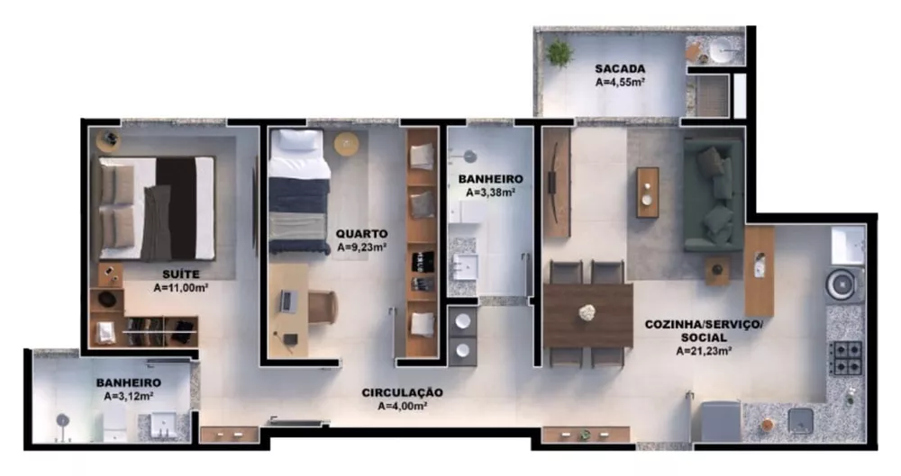 Apartamento à venda com 2 quartos, 64m² - Foto 10