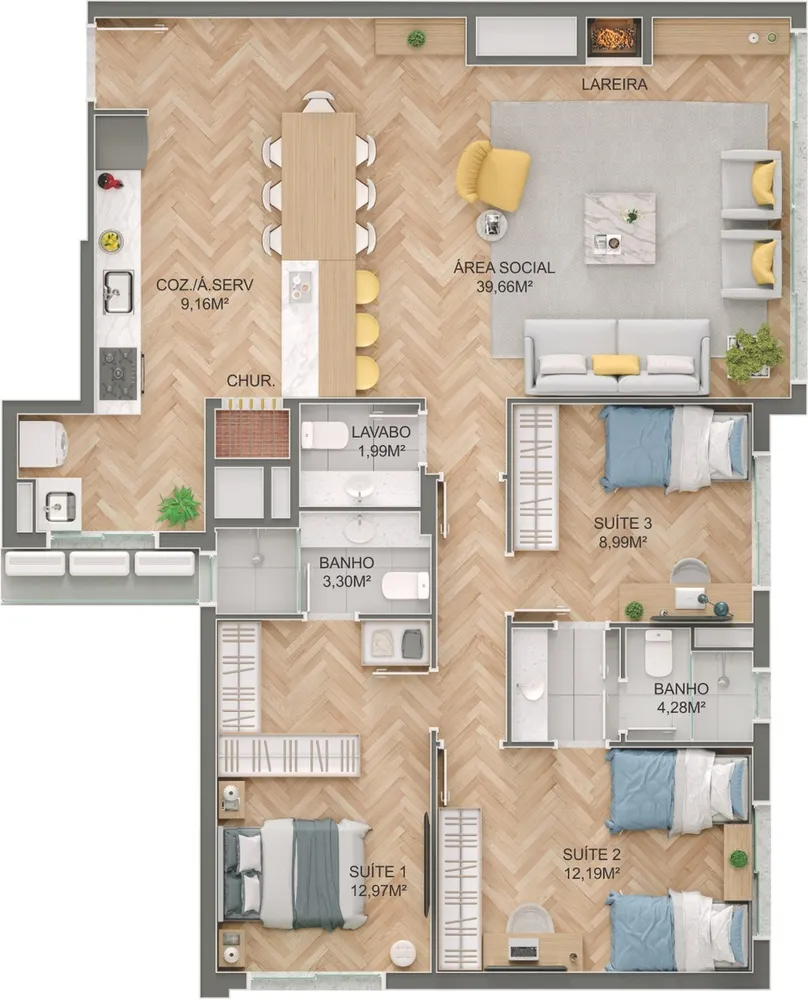 Apartamento, 3 quartos, 82 m² - Foto 11