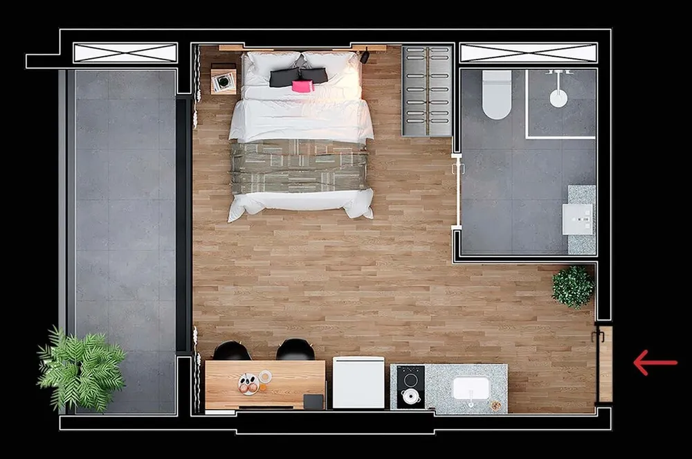 Apartamento, 1 quarto, 39 m² - Foto 7