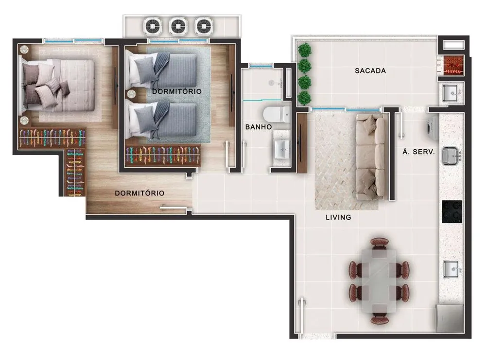 Apartamento, 2 quartos, 60 m² - Foto 7