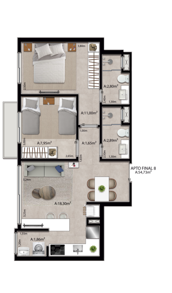 Apartamento, 2 quartos, 99 m² - Foto 16