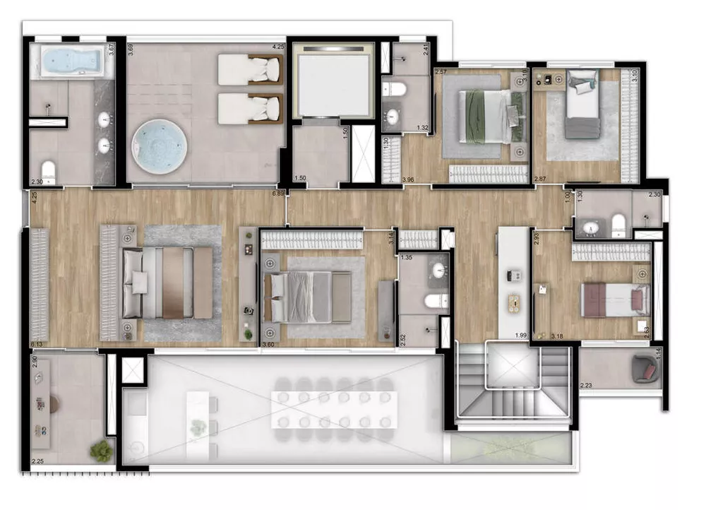 Apartamento, 3 quartos, 143 m² - Foto 2