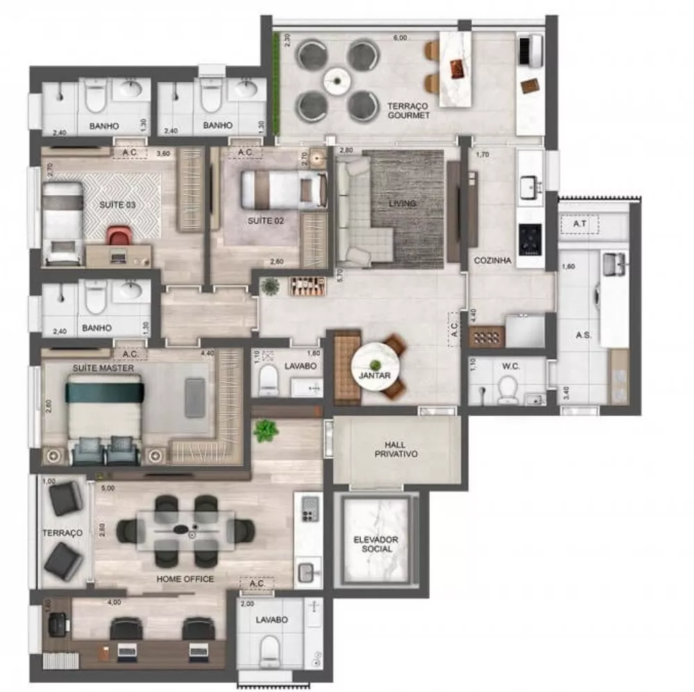 Apartamento, 3 quartos, 138 m² - Foto 4