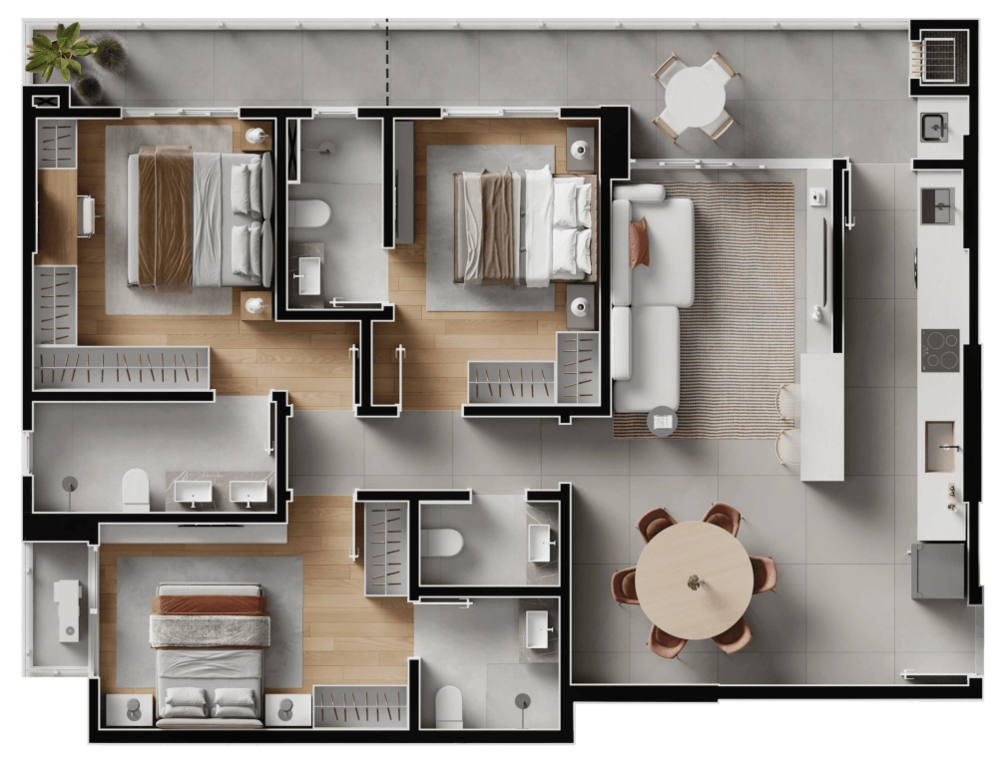 Apartamento, 3 quartos, 145 m² - Foto 2
