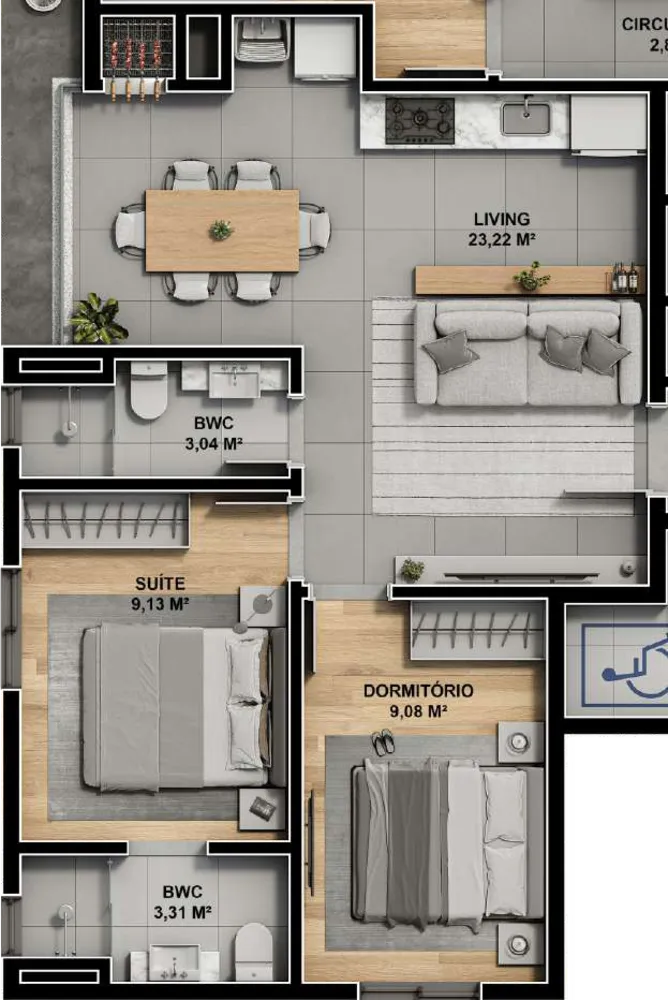 Apartamento, 2 quartos, 64 m² - Foto 8