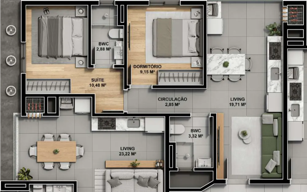 Apartamento, 2 quartos, 64 m² - Foto 12