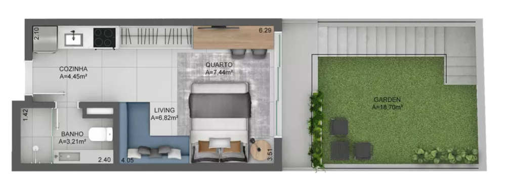 Apartamento, 1 quarto, 46 m² - Foto 11