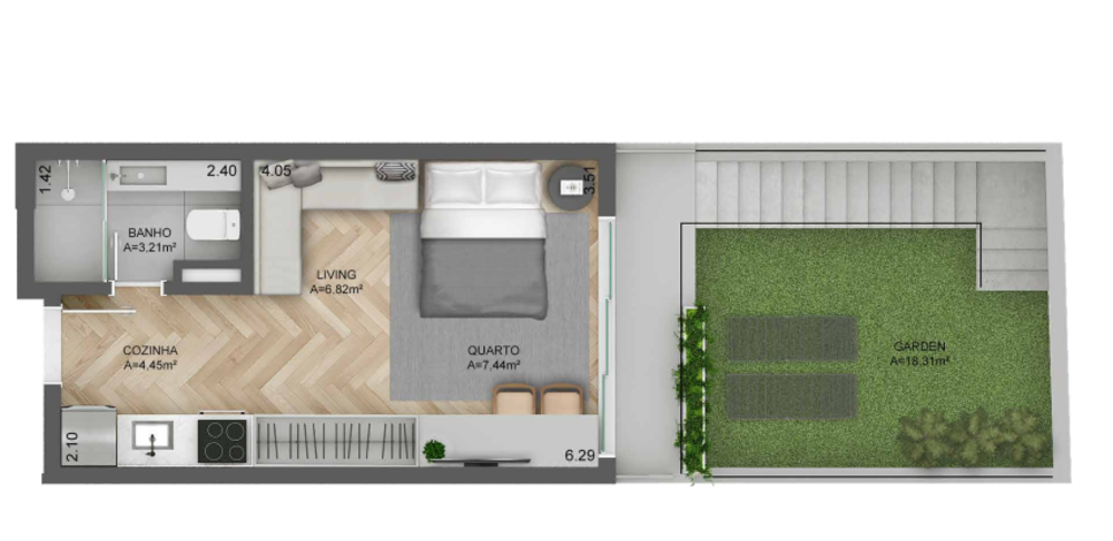 Apartamento, 1 quarto, 46 m² - Foto 12