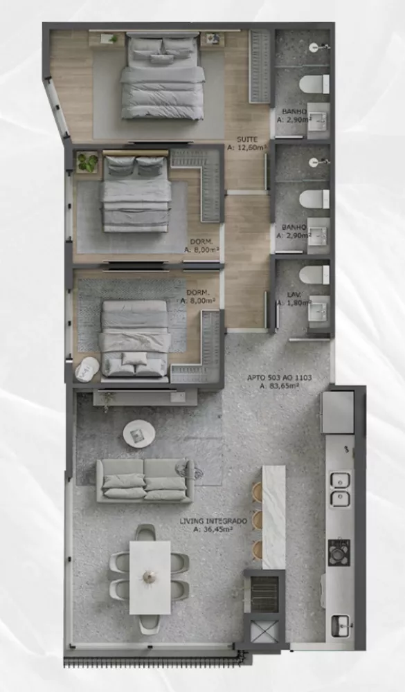 Apartamento, 3 quartos, 152 m² - Foto 8