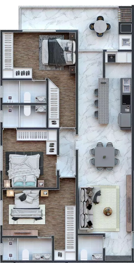 Apartamento, 3 quartos, 125 m² - Foto 3