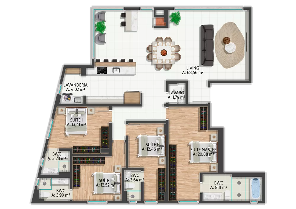 Apartamento, 3 quartos, 108 m² - Foto 2