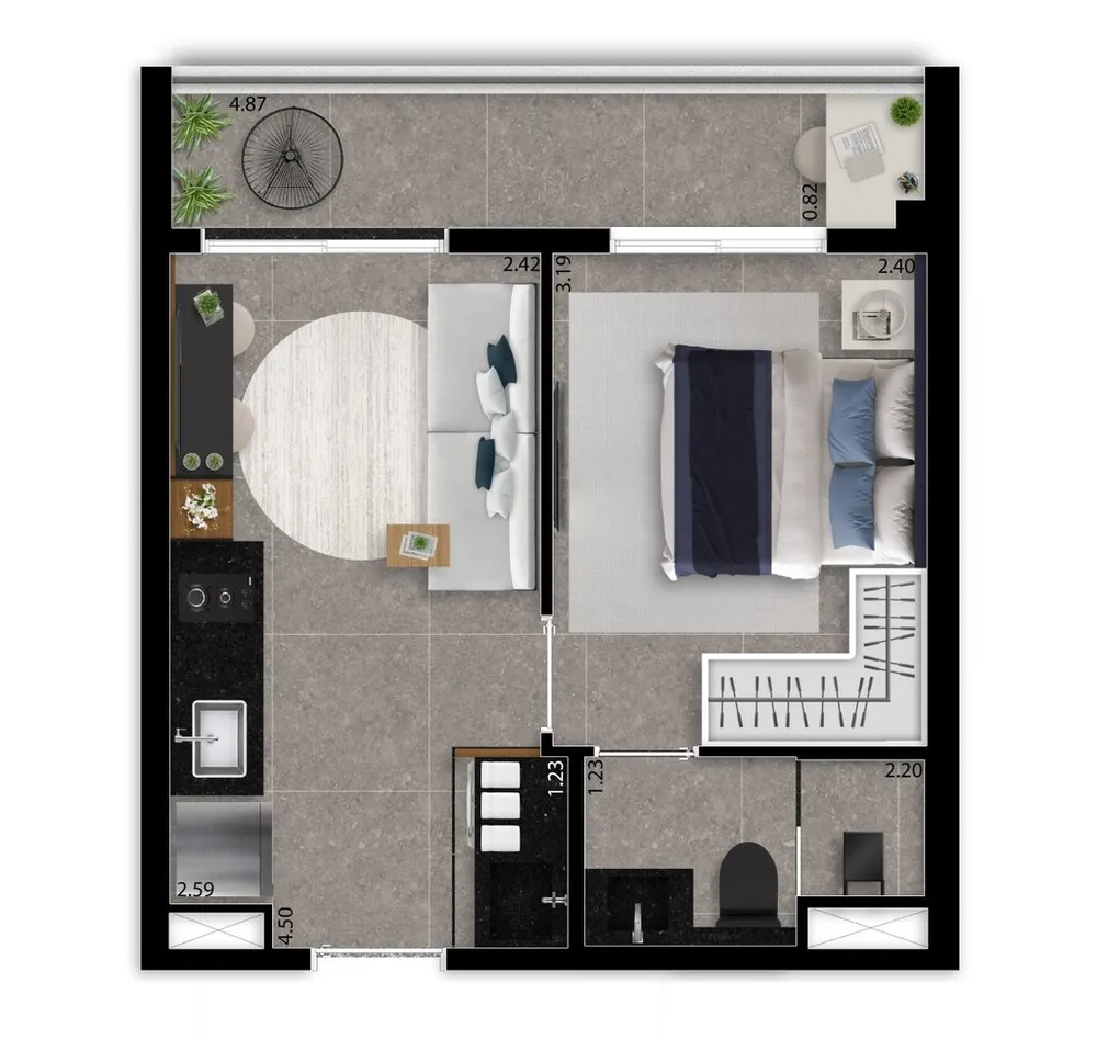 Apartamento, 1 quarto, 30 m² - Foto 7