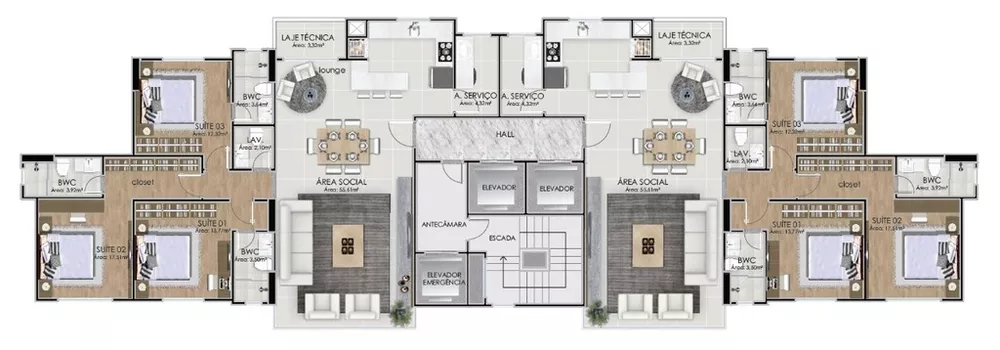 Apartamento, 3 quartos, 135 m² - Foto 4