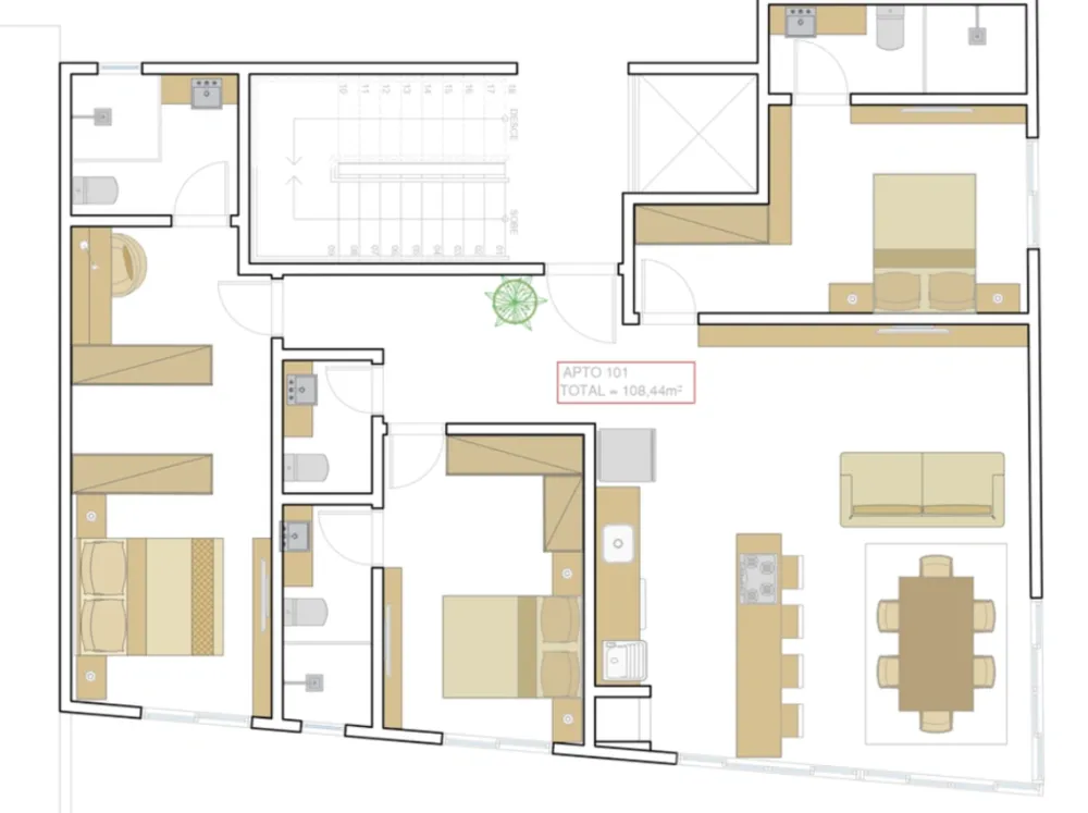 Apartamento, 2 quartos, 98 m² - Foto 2