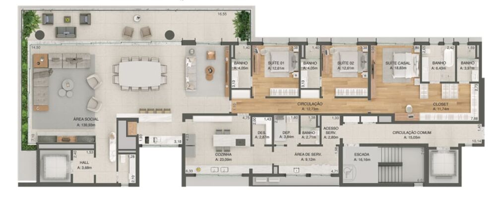 Cobertura, 3 quartos, 511 m² - Foto 8