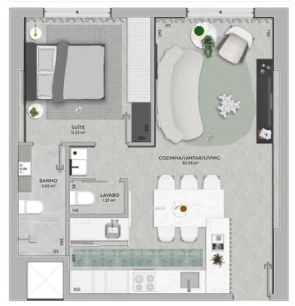 Apartamento, 1 quarto, 356 m² - Foto 9